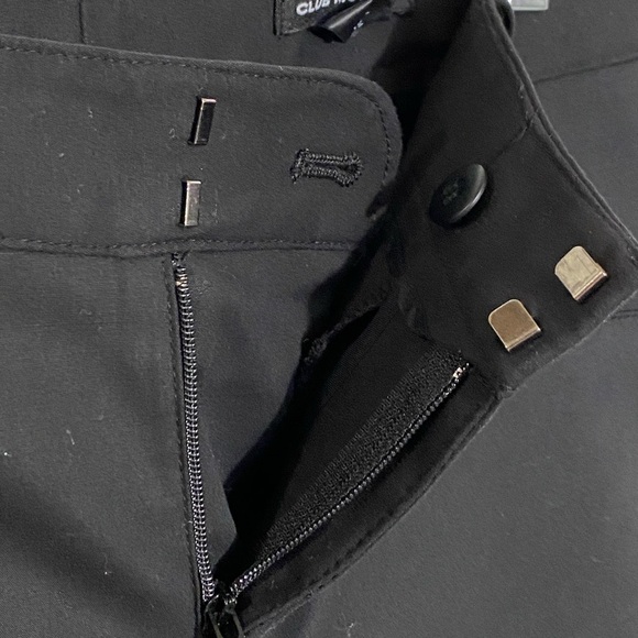 CLUB MONACO women black preppy straight career work casual party trousers size 4 - Picture 3 of 12